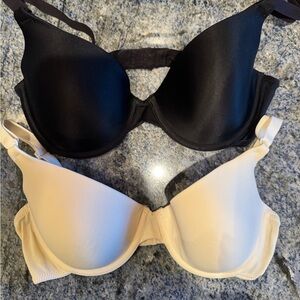Maidenform Black and Cream Bras 34D